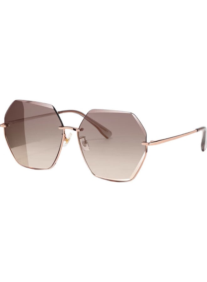 HLA Nylon Sunglasses Gradient Tea Women'S Sunscreen Uv Protection Driving Mirror - Image 1