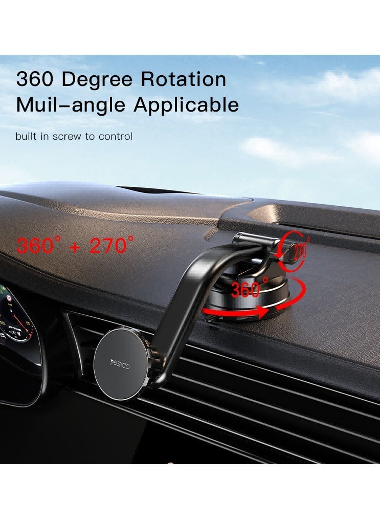 Yesido C159 360Â° Magnetic Car Phone Holder with 20 Strong Magnets Suction Cup & Air Vent Mount - Image 4