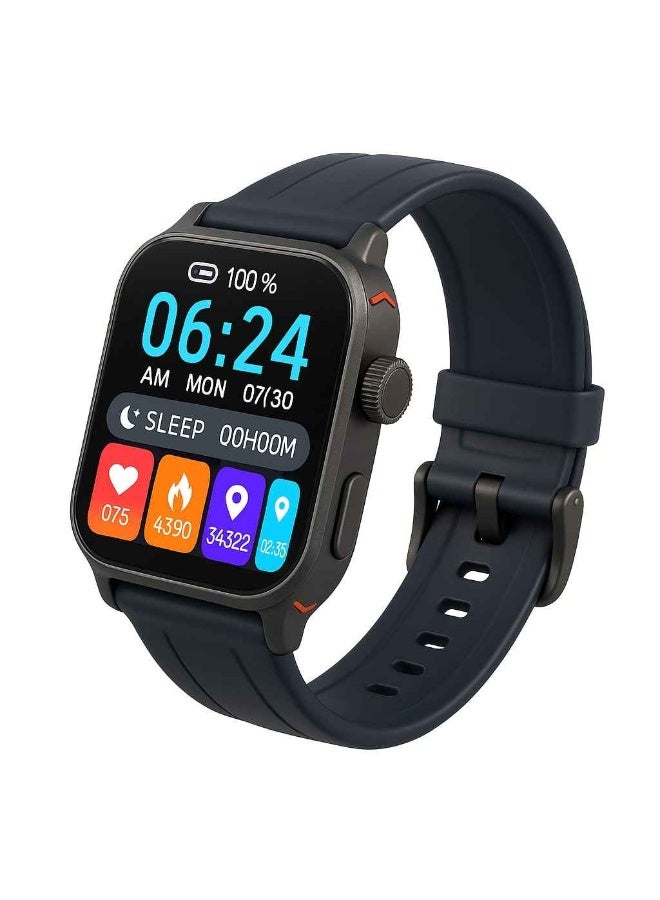 كاروسكي ساعة CAROSKI الذكية، شاشة 2.04 بوصة، أكثر من 100 وضع رياضي، تحكم عن بُعد للكاميرا، تتبع النوم، شحن سريع، إمكانية إجراء المكالمات عبر البلوتوث، عرض حالة الطقس، مصباح يدوي، مراقبة معدل ضربات القلب وضغط الدم، اللون: أسود - Image 1
