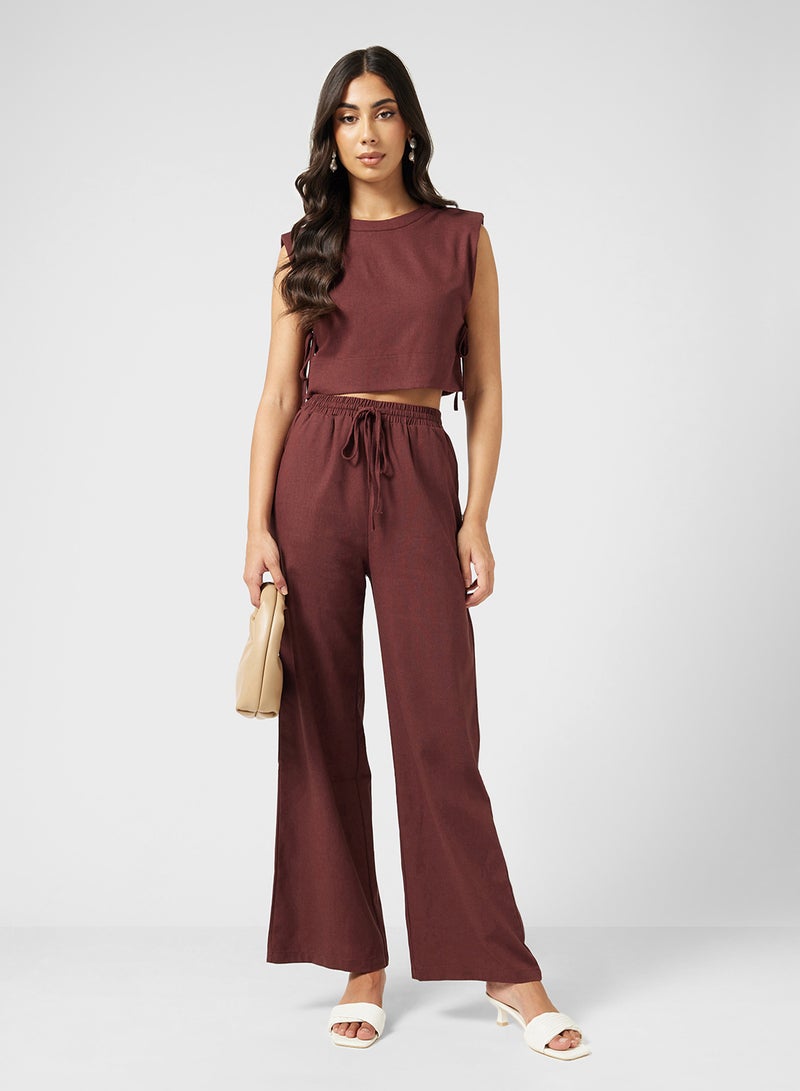 ELLA Cropped Top & Pant Set - Image 1