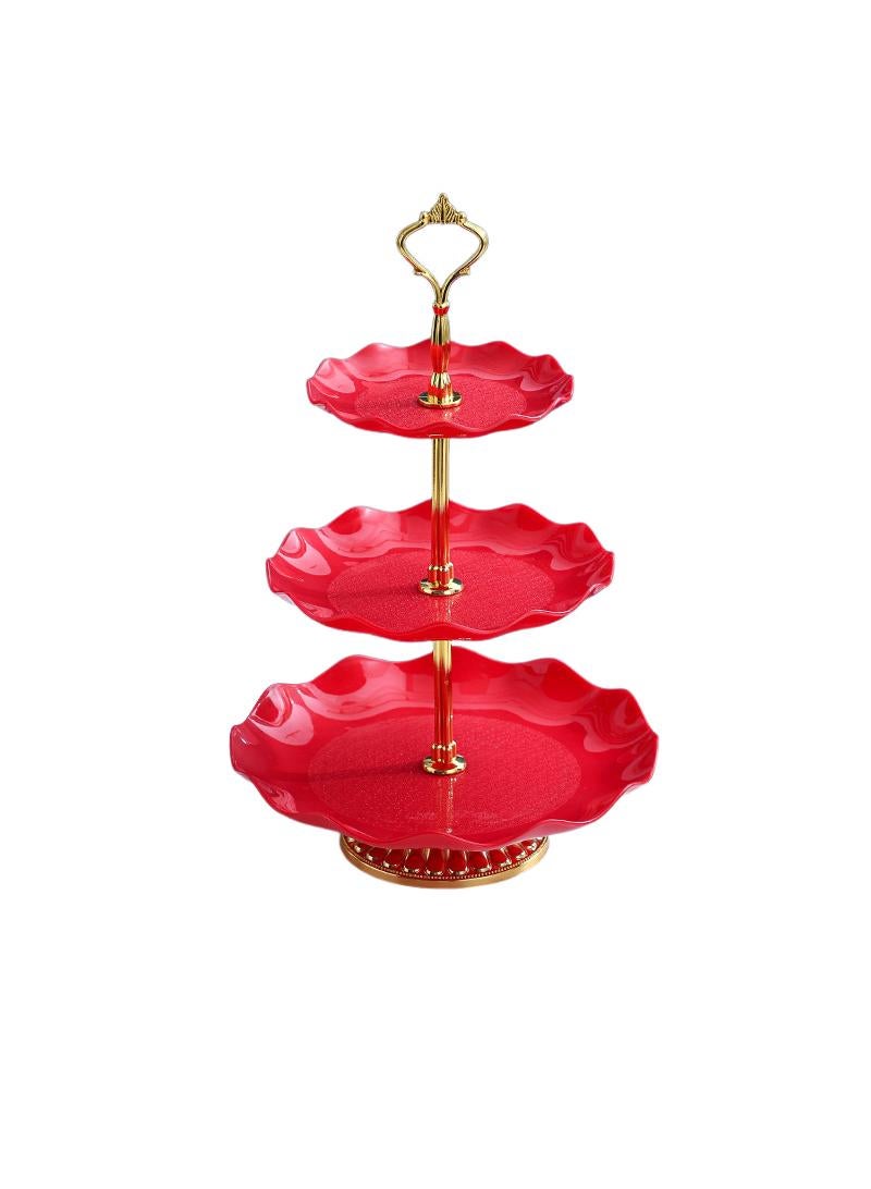 Y&D Three Layer European Style Multi Layer Removable Fruit Dessert Plate - Image 1