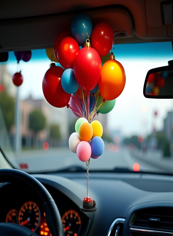 Sluswallow Colorful Auto Ornaments Balloon, Lovely Balloon Dashboard Decoration, Multicolour Car Accessories, Car Interior Supplies, Decorations - Image 2