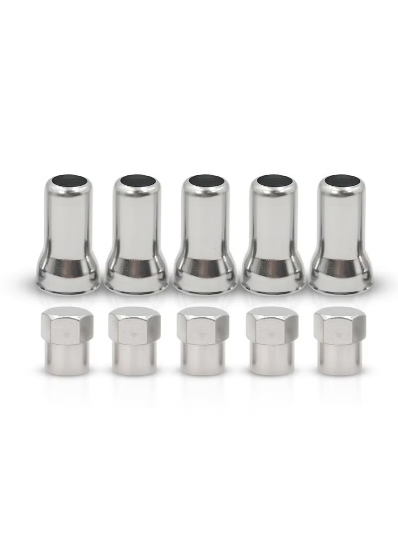 3 اكس ار مجموعة أغطية صمامات الإطارات عالية التقنية من رويال تولز، أغطية غبار مقاومة للعوامل الجوية من سبائك الألومنيوم للسيارات والدراجات النارية والدراجات الهوائية والسكوتر الكهربائي، مضادة للتسرب والسرقة والتآكل، 10 قطع 47337 - Image 1