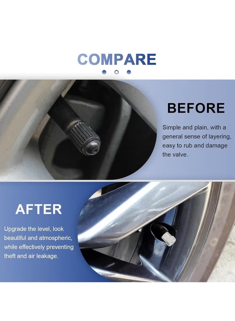 3 اكس ار مجموعة أغطية صمامات الإطارات عالية التقنية من رويال تولز، أغطية غبار مقاومة للعوامل الجوية من سبائك الألومنيوم للسيارات والدراجات النارية والدراجات الهوائية والسكوتر الكهربائي، مضادة للتسرب والسرقة والتآكل، 10 قطع 47337 - Image 3