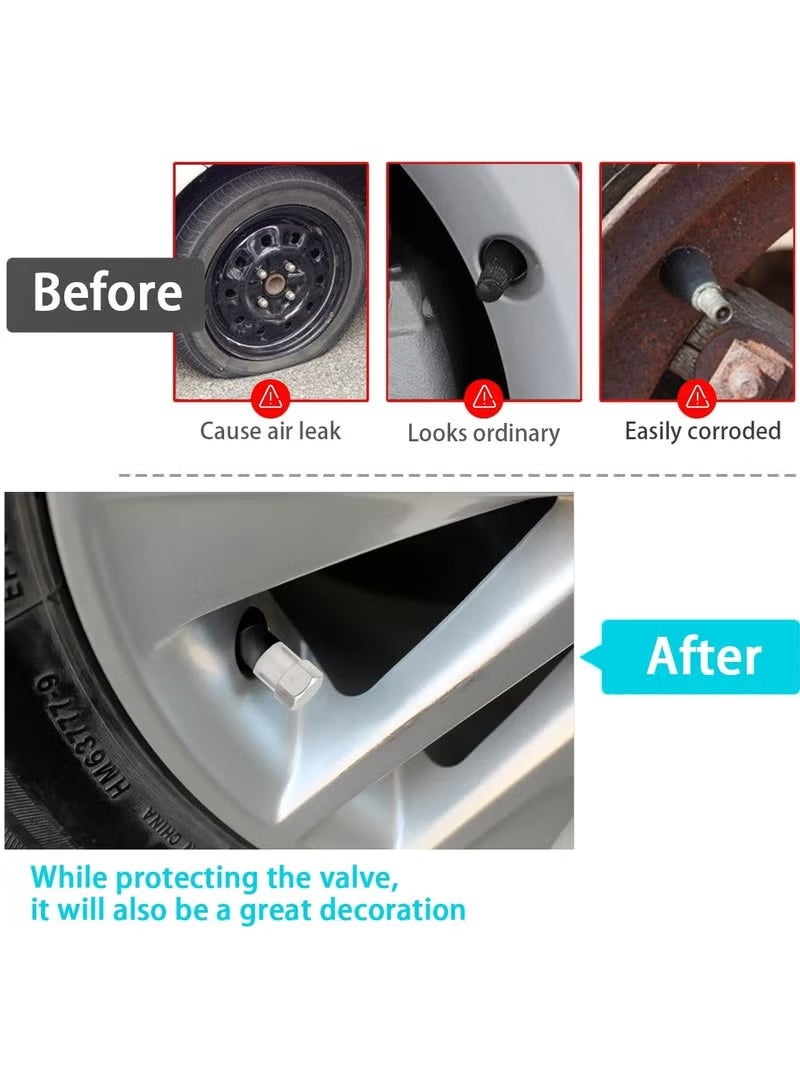 3 اكس ار مجموعة أغطية صمامات الإطارات عالية التقنية من رويال تولز، أغطية غبار مقاومة للعوامل الجوية من سبائك الألومنيوم للسيارات والدراجات النارية والدراجات الهوائية والسكوتر الكهربائي، مضادة للتسرب والسرقة والتآكل، 10 قطع 47337 - Image 2
