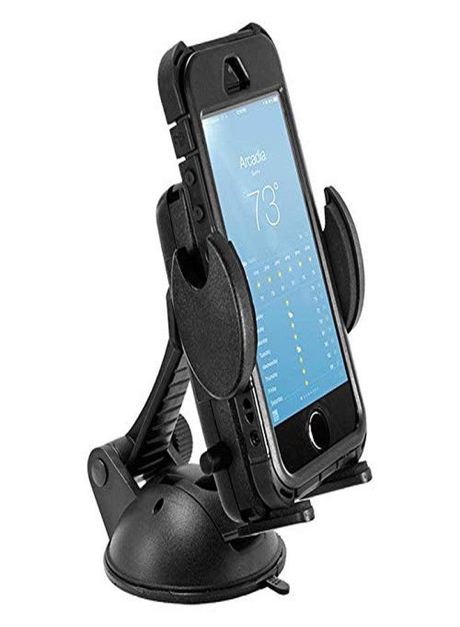ARKON Mounts Windshield or Dash Car Mega Grip Phone Holder Mount | Universal Phone Fit | Adjustable Angle | Strong Windshield Suction | Compatible with iPhone, Galaxy, Note, Pixel, and more - Image 2