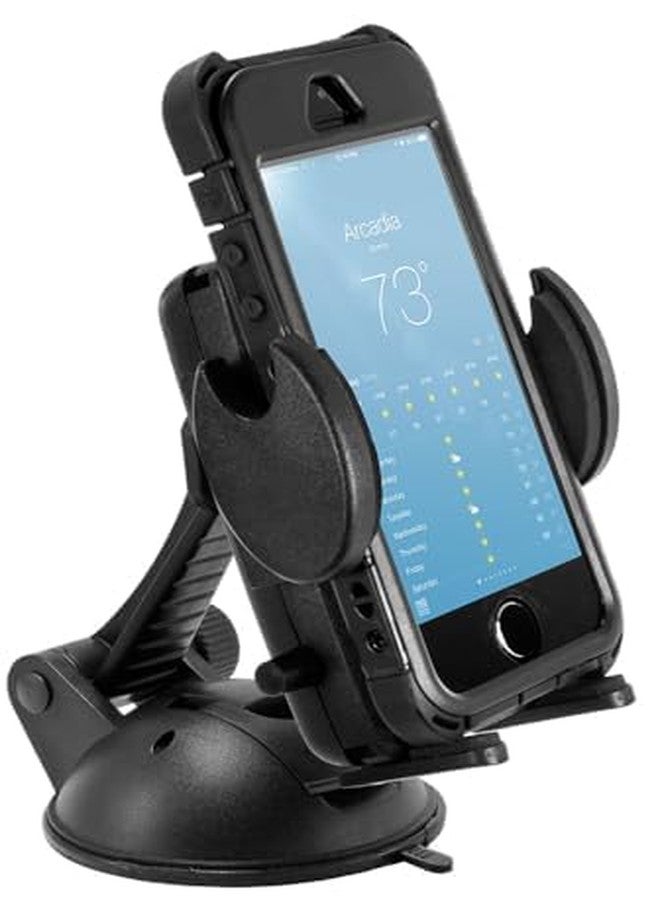 ARKON Mounts Windshield or Dash Car Mega Grip Phone Holder Mount | Universal Phone Fit | Adjustable Angle | Strong Windshield Suction | Compatible with iPhone, Galaxy, Note, Pixel, and more - Image 4