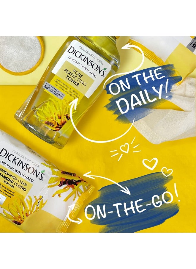 Dickinson's Original Refreshingly Clean Daily Cleansing Cloths Witch Hazel And Aloe 25 Count  - Image 4