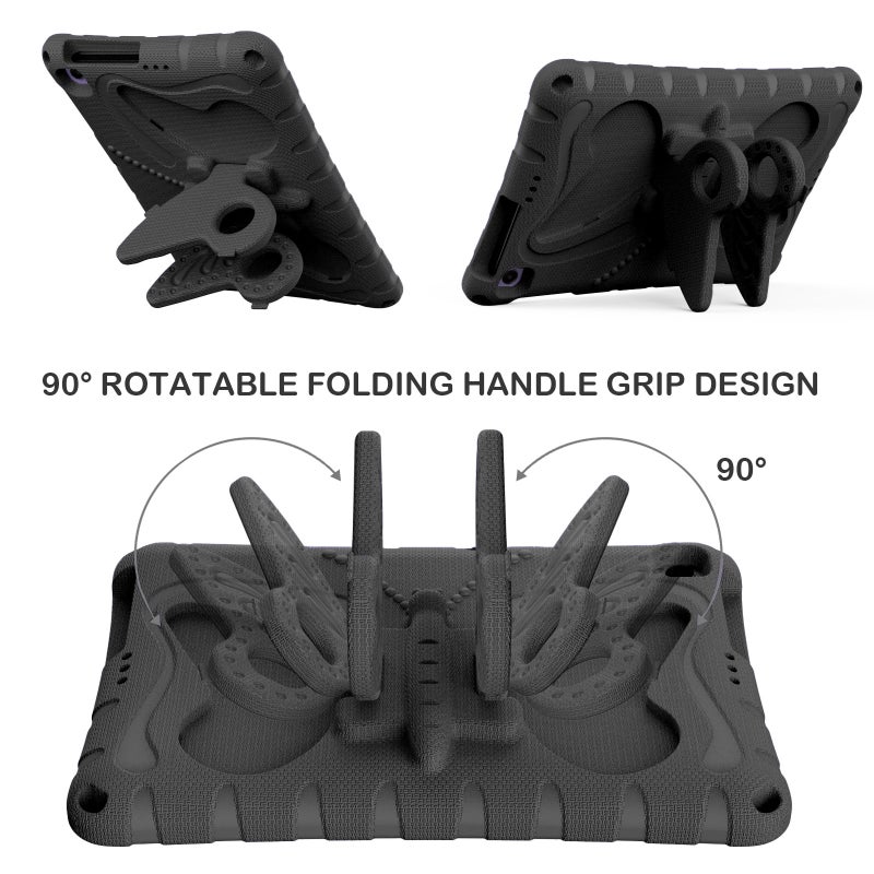 إيروريكس جراب تابلت Lenovo Tab M10 Hd Tb-328 مقاس 10.1 بوصة مزود بحامل فراشة من مادة EVA ومضاد للصدمات (أسود) - Image 4