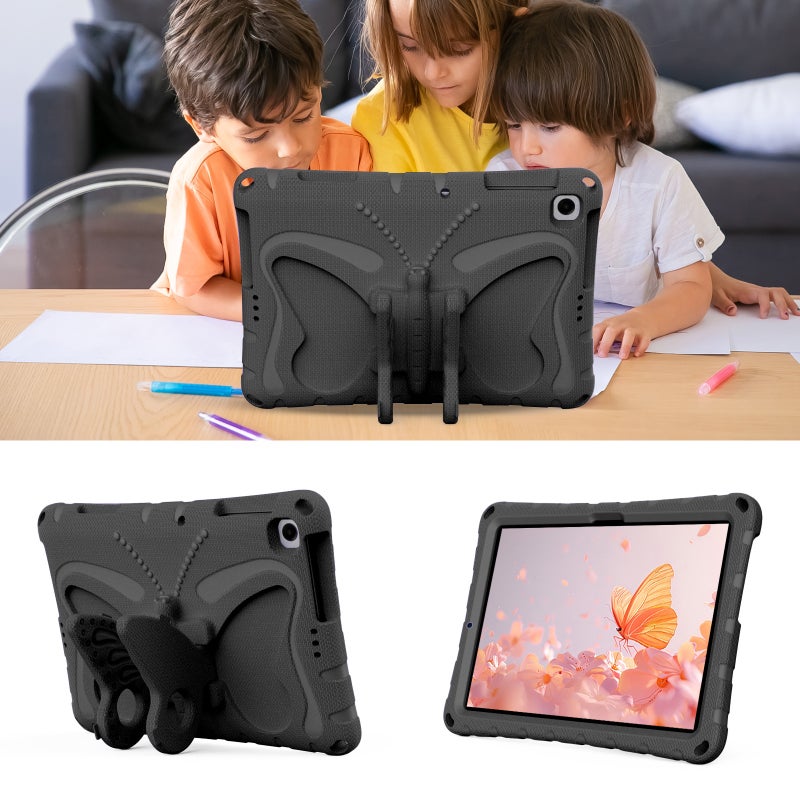 إيروريكس جراب تابلت Lenovo Tab M10 Hd Tb-328 مقاس 10.1 بوصة مزود بحامل فراشة من مادة EVA ومضاد للصدمات (أسود) - Image 5