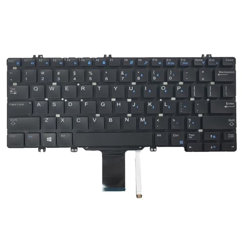 WWGTMC Replacement Keyboard for Dell Latitude 5290 7280 7290 7390 5280 5289 2-in-1 7380 7390 2-in-1 Series Laptop with Backlit Keyboard US Layout P/N: PK131S51B00 V160325BS - Image 1