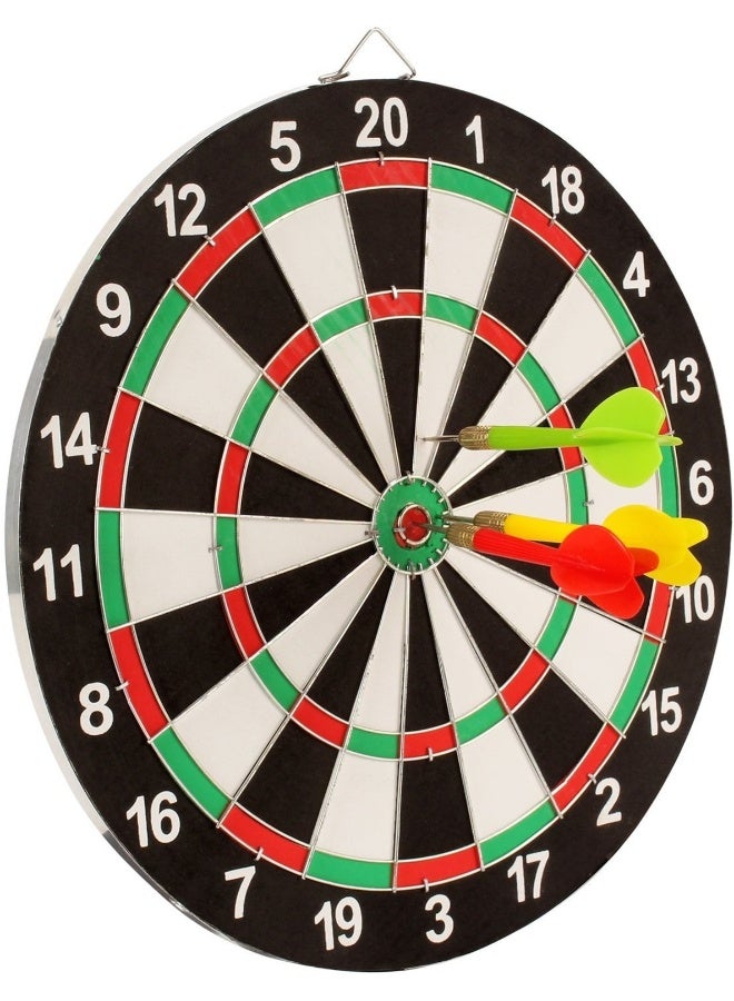DEXO Paper Dart Board Set with 6 Darts, 17.5 Inch - Image 1