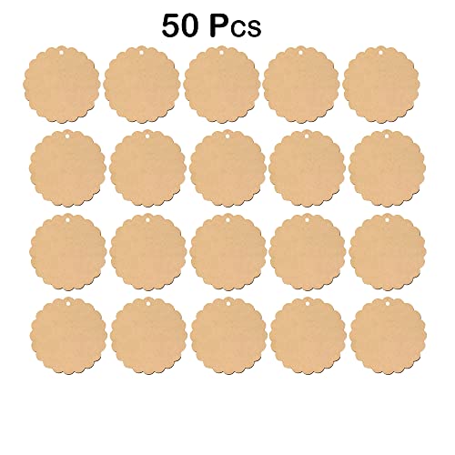 ROOT KRAFT MDF Cutouts | Wooden Cutout for Craft | Pine Wood | Unfinished Tags for Key Chain, Slices Crafts, Xmas, Decorations, Painting | Resin Art Work | MDF Board Cutouts, Floral- [50pcs- 5x5 cm] - Image 5