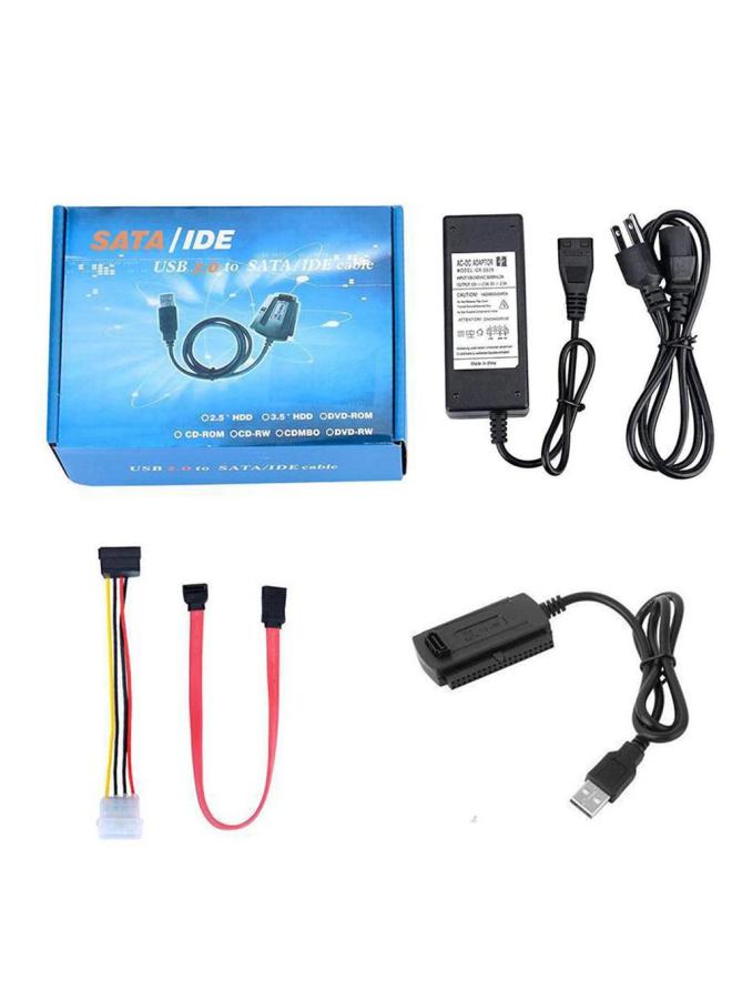3 In 1 SATA To USB IDE 2.5 3.5 HDD SSD Hard Drive Adapter-Color:US US - Image 4