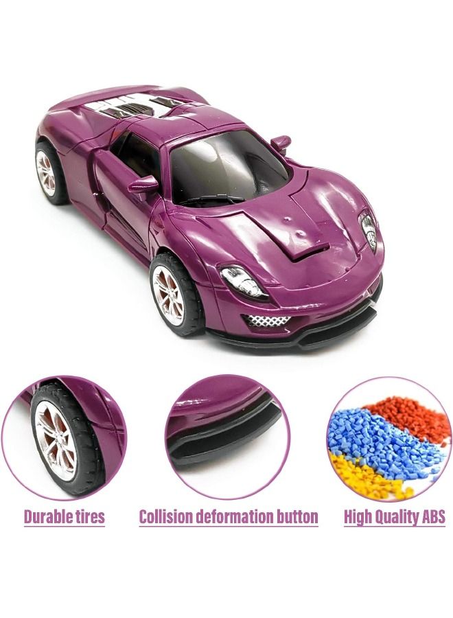 Robot Car Toy 2 in 1 Deformation Car, Transforming Toys Car, Car Model Friction Powered Car Toy for Kids Girl Boys  - Image 4