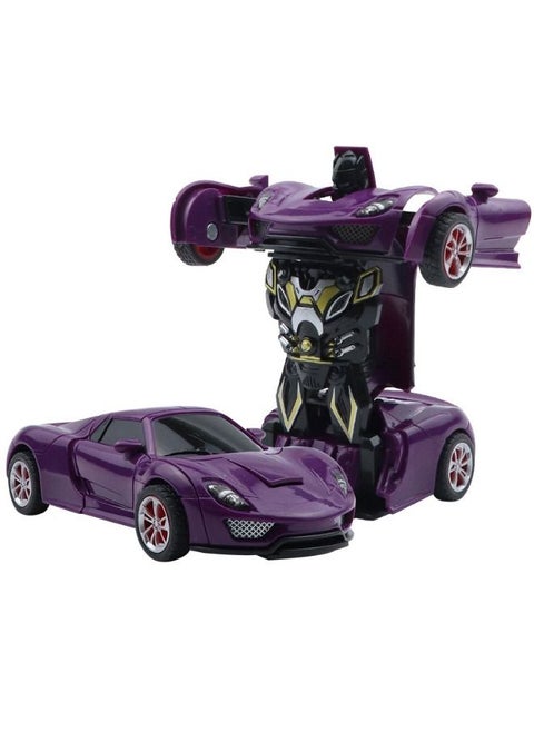 Robot Car Toy 2 in 1 Deformation Car, Transforming Toys Car, Car Model Friction Powered Car Toy for Kids Girl Boys