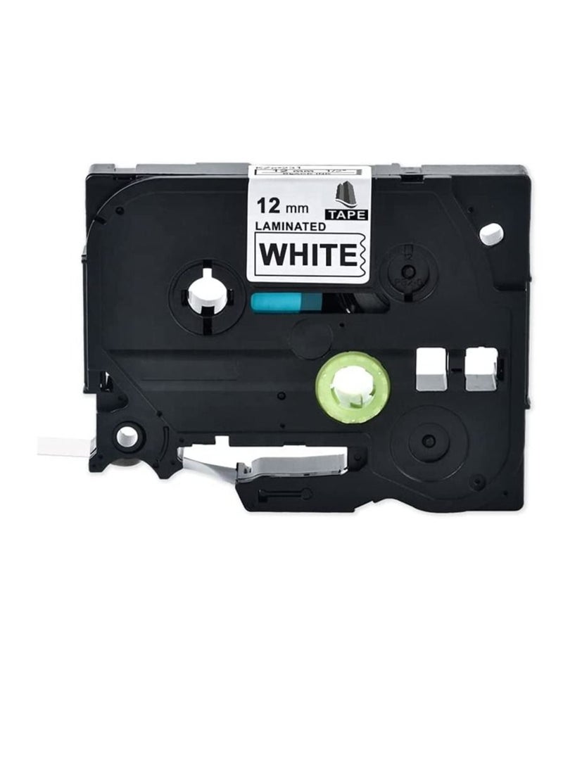 Generic Compatible Laminated Black on White Label Tape 12mm x 8 Meter Replacement for Brother TZe-231 TZe231 P Touch Label Tape TZ 231 for P Touch Label Maker PT D210 PT H110 Single Pack  - Image 3
