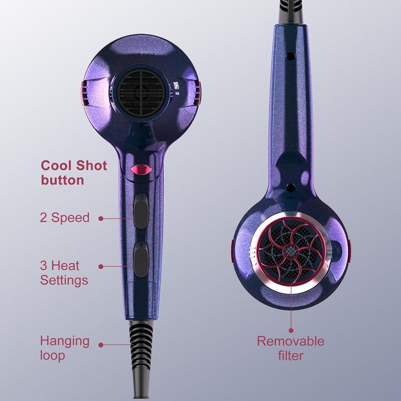 CONFU Hair Dryer Pro, Professional Ionic Salon Blow Dryer with Diffuser for Women and Men, 5X Fast Drying, Powerful and Quiet Hair Blow Dryer for Fast & Easy Styling (1875 Watts) - Image 4