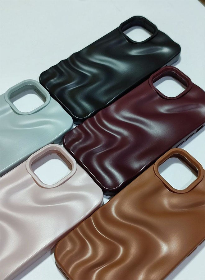 Premium Matte Case Compatible with iPhone 13 / 14, Featuring a 3D Wave Design, Durable Material for Shock and Scratch Protection, a Comfortable Feel, and a Stylish Look - Blue - Image 5