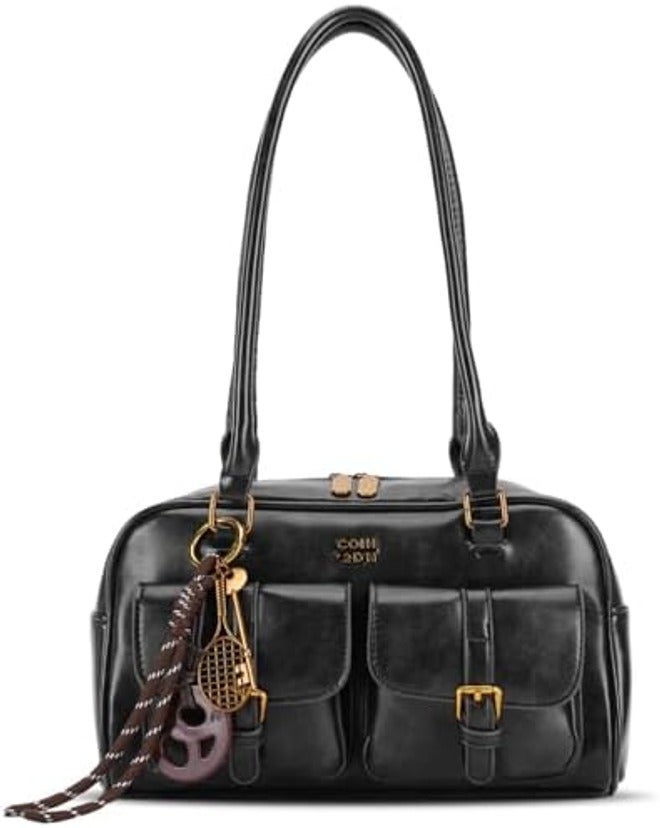 HICARRY Women's Retro Shoulder Bag with Multiple Pockets - Y2K Trendy Underarm Purse, Faux Leather Satchel - Image 3
