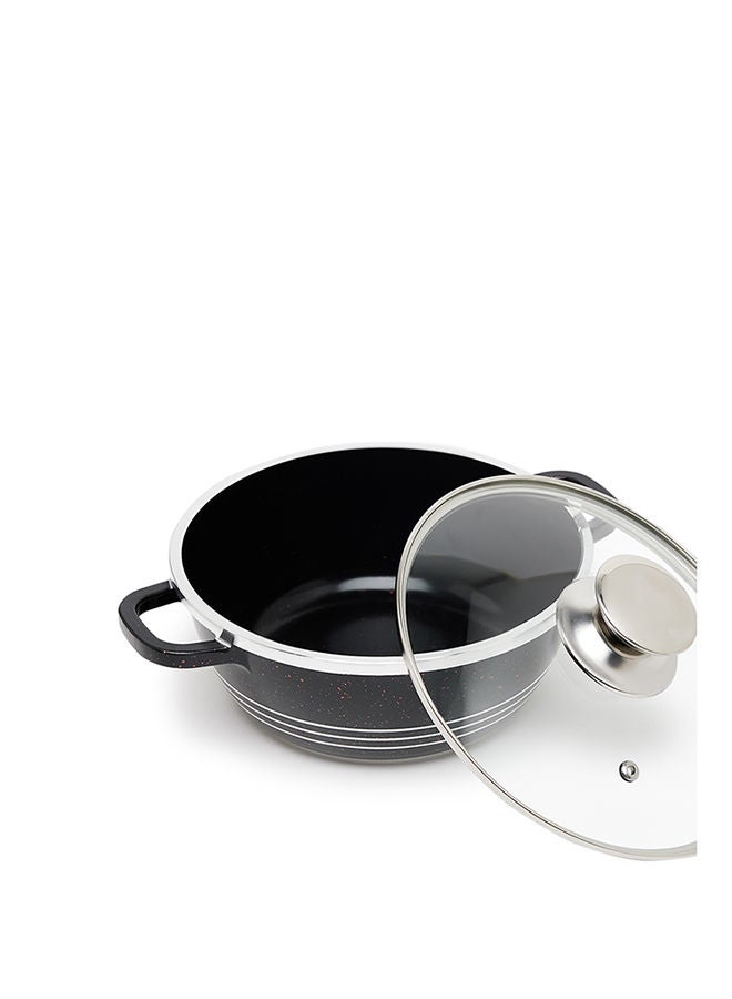 DESSINI Non-Stick Casserole Pot Black/Clear 20cm - Image 2
