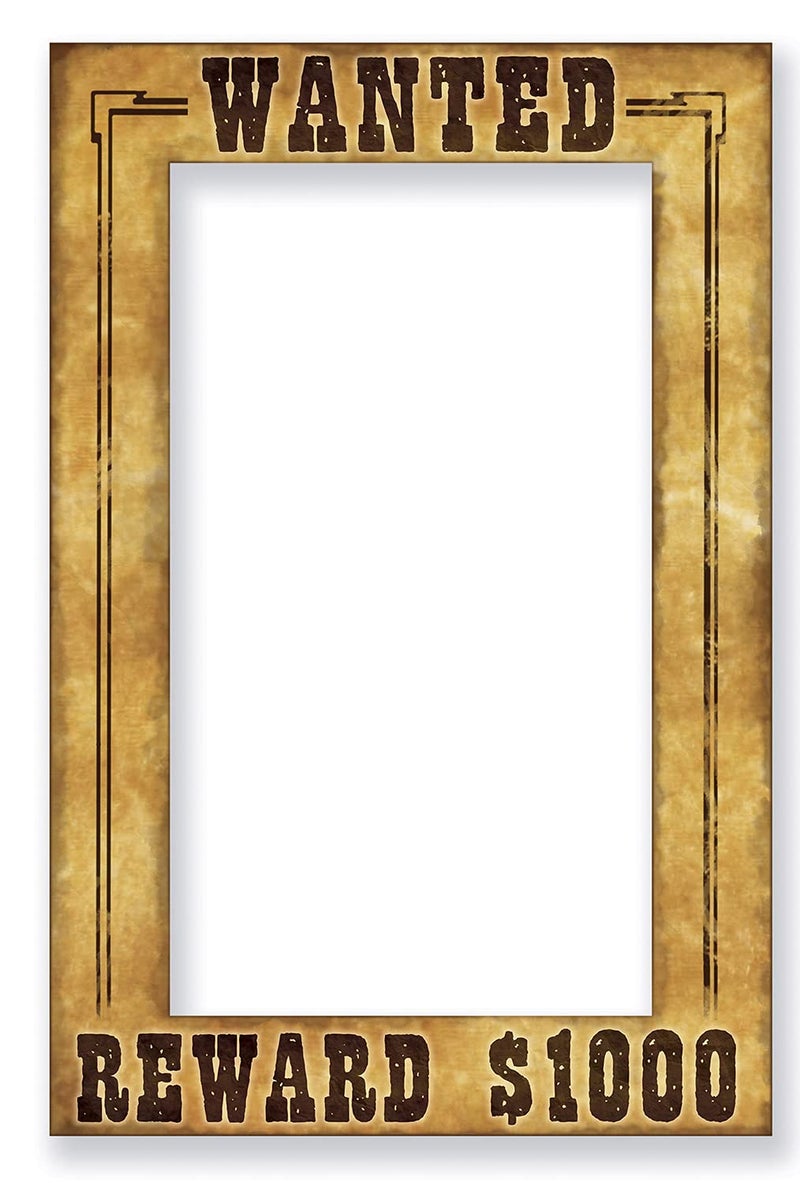 Beistle Western Wanted Photo Fun Frame - Image 1