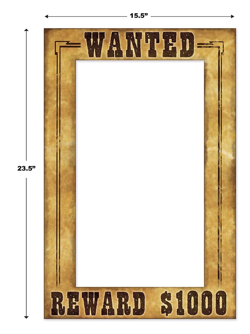 Beistle Western Wanted Photo Fun Frame - Image 2