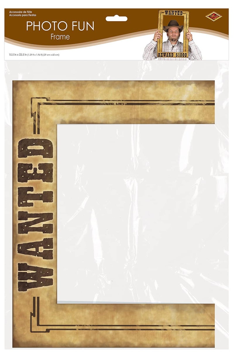 Beistle Western Wanted Photo Fun Frame - Image 4