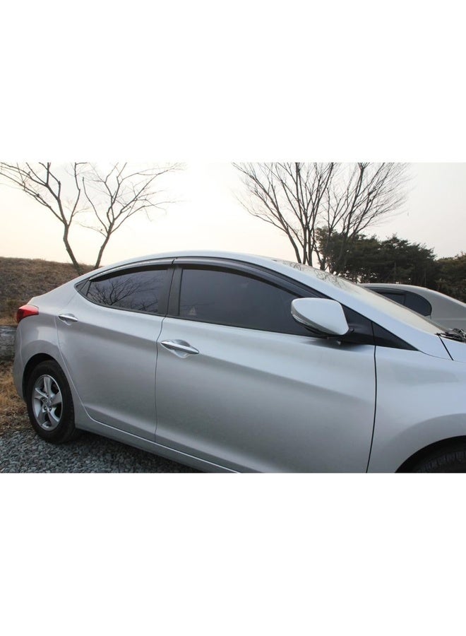 Hyundai Elantra Window Vent Visor 2012–2015 Side Rain Guard Wind Deflector Sun Shade Air Flow Enhancement OEM Style - Image 4