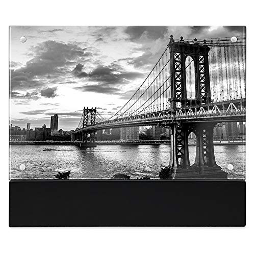 Isaac Jacobs 5” x 7” Black Wood Block Acrylic Picture Frame, Magnetic Photo Frame, Made For Tabletop Display (5” x 7” Black) - Image 4