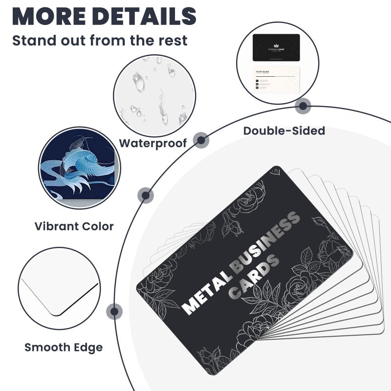 AceSubli 100 PCS Sublimation Business Card Blanks Bulk Metal Double Sided Aluminum Sublimation Card Blanks for Business Photo ID Badge Gifts 3.4 x 2.1 x 0.01 Inch - Image 4