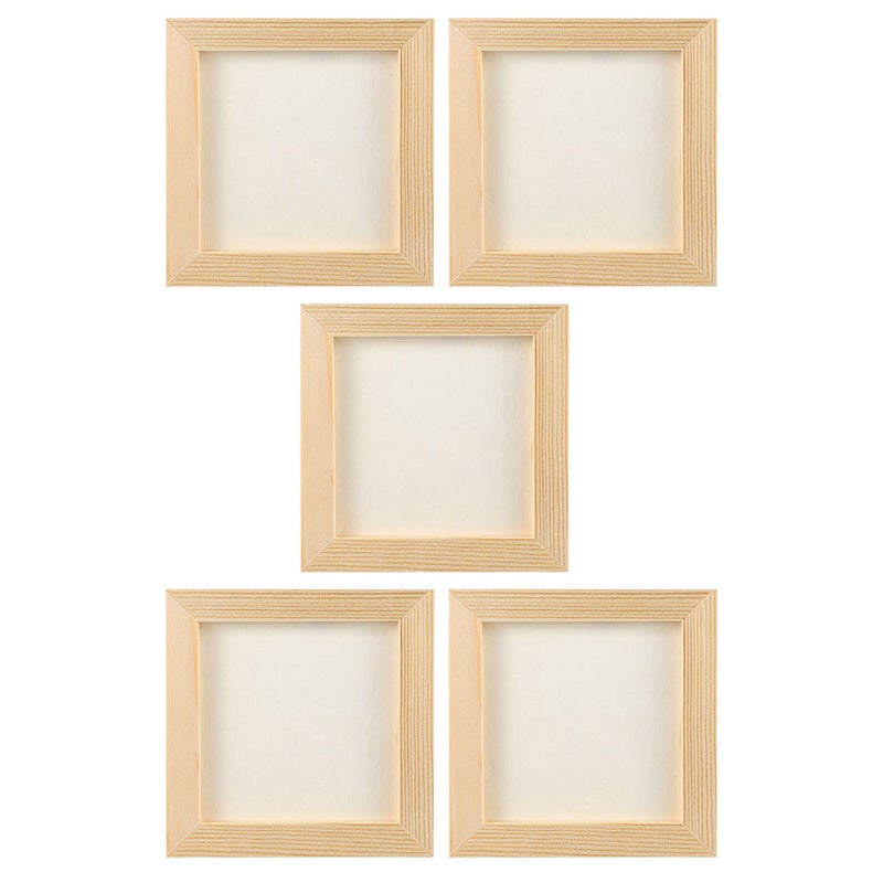 10 pcs Paintable Blank Picture Frame DIY Wood Photo Frames Painting Frame for Kids - Image 5