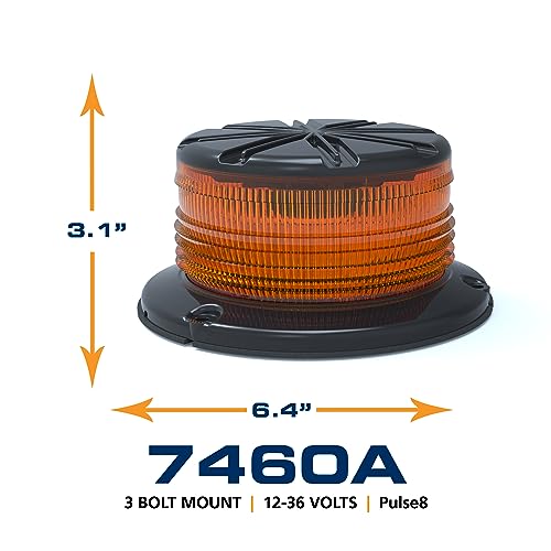 ECCO LED Beacon 3 Inch LED Beacon Warning Flash Amber Light 24W 12V 24V for Industrial Vehicles Applications Tractor Forklift Excavator, 5 Year Warranty - Image 3