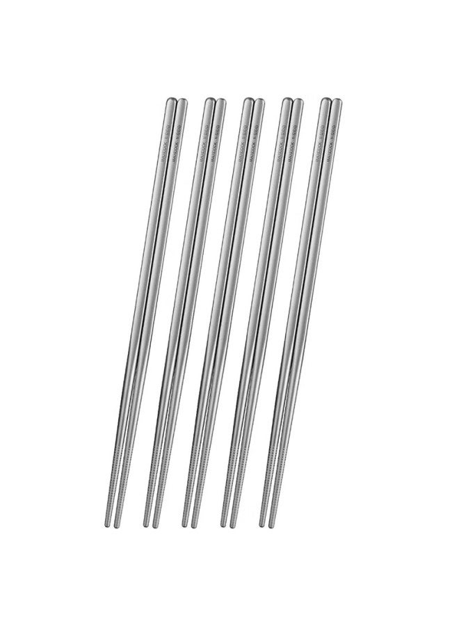MAX COOK Maxcook Titanium Purified Stainless Steel Chopsticks, Antibacterial Household Chopsticks, Titanium Tableware Non-slip Chopsticks, 5 Pairs Mck8495