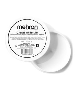 mehron Mehron Makeup Clown White Lite | Professional Face Paint & Body Paint | White Cream Makeup, White Face Paint Makeup for Clown Makeup, Stage, Film, Cosplay, Mime, & Halloween 2 oz (56g)  - Image 1