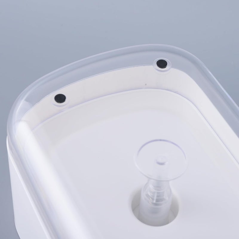 Kuber Industries 3 in 1 Bathroom Soap Dispenser 500ml & 300ml | Plastic Soap Dish Holder Drain Tray | Multifunctional| Kitchen Accessories | White |Durable |Handwash Dispenser - Image 4