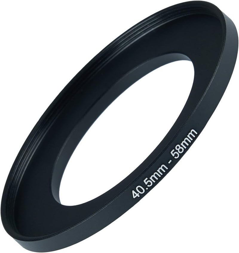 SHOPEE حلقة محول تصعيد 40.5 مم إلى 58 مم، محول فلتر معدني أسود، محول حلقة فلتر تنازلي متوافق مع جميع ماركات فلتر عدسة الكاميرا UV CPL ND (40.5 مم-58 مم) - Image 1