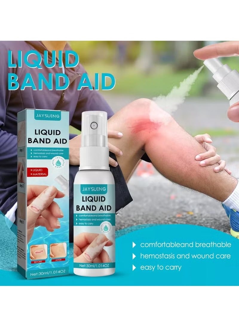 جايسوينغ بخاخ ضمادة لاصقة سائل مقاوم للماء، بخاخ ضمادة لاصقة لإصلاح الجلد، حماية الجروح، بخاخ مرقئ قابل للتنفس، ملصق للجروح، غشاء واقٍ، ضمادة لاصقة سائلة 30 مل - Image 2