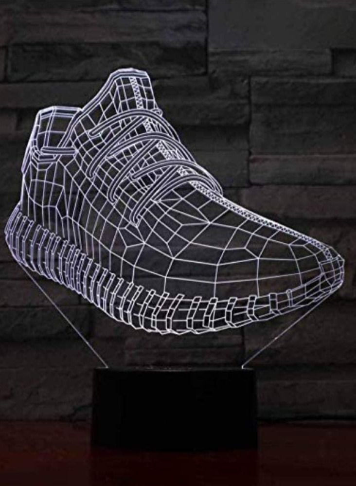 الثقة كي ليلة ضوء 3D الصمام النمذجة الأحذية ليلة الخفيفة 7 تغيير لون الغلاف الجوي الجدول مصباح الرياضة غرفة نوم الديكور النوم ضوء هدية زخرفة الأثاث - Image 1