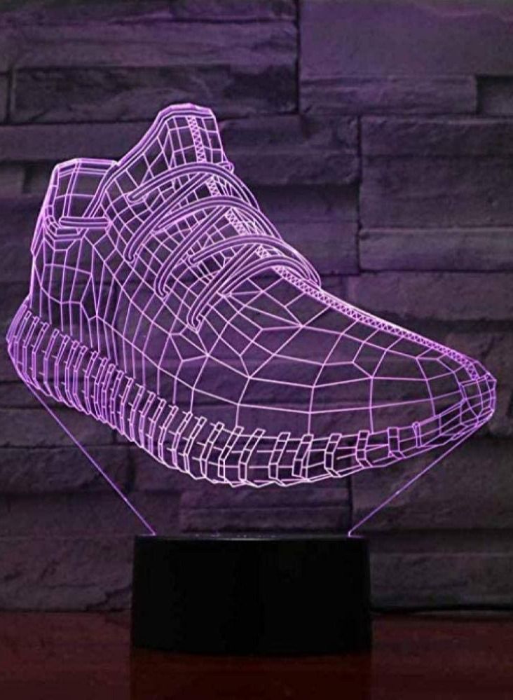 الثقة كي ليلة ضوء 3D الصمام النمذجة الأحذية ليلة الخفيفة 7 تغيير لون الغلاف الجوي الجدول مصباح الرياضة غرفة نوم الديكور النوم ضوء هدية زخرفة الأثاث - Image 2