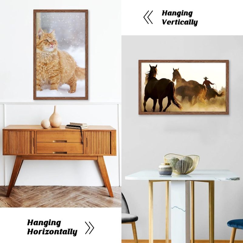 14x18 Picture Frame Light Walnut Color Retro Wood Grain - Single Pack Wall Gallery Frame for Home Wall Decor - Image 3