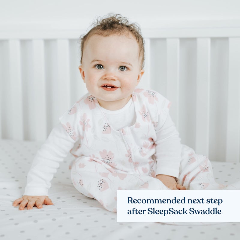 HALO SleepSack, 100% Cotton Wearable Blanket, Swaddle Transition Sleeping Bag, TOG 0.5, Wildflower Blush, Large - Image 3