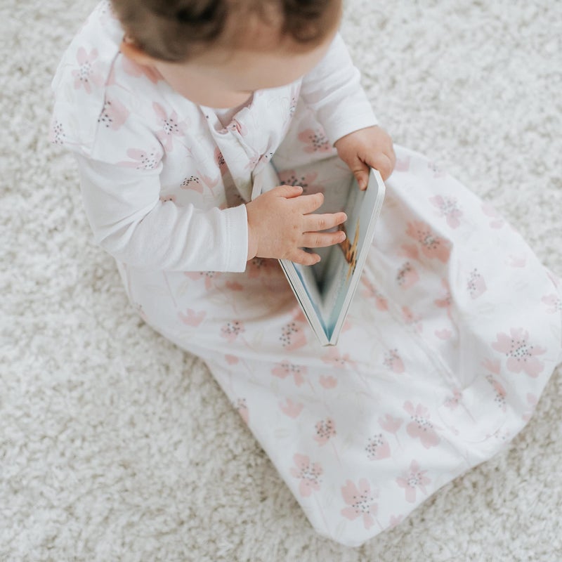 HALO SleepSack, 100% Cotton Wearable Blanket, Swaddle Transition Sleeping Bag, TOG 0.5, Wildflower Blush, Large - Image 5