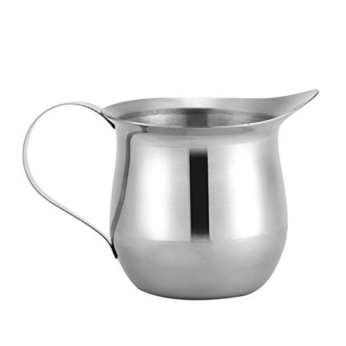 Milk Frothing Pitcher Cup 240ml Mirror Finish Stainless Steel Kitchen Cup Wide Mouth with Pouring Spout