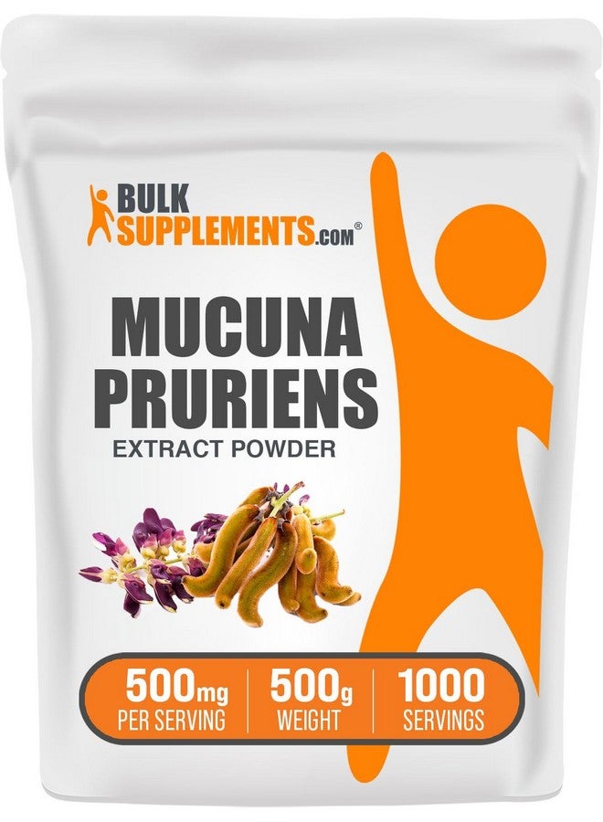 BulkSupplements.com Mucuna Pruriens Extract Powder - Mucuna Pruriens Supplements, Mucuna Pruriens Powder - Vegan & Gluten Free, 500mg per Serving, 500g (1.1 lbs) (Pack of 1) - Image 1