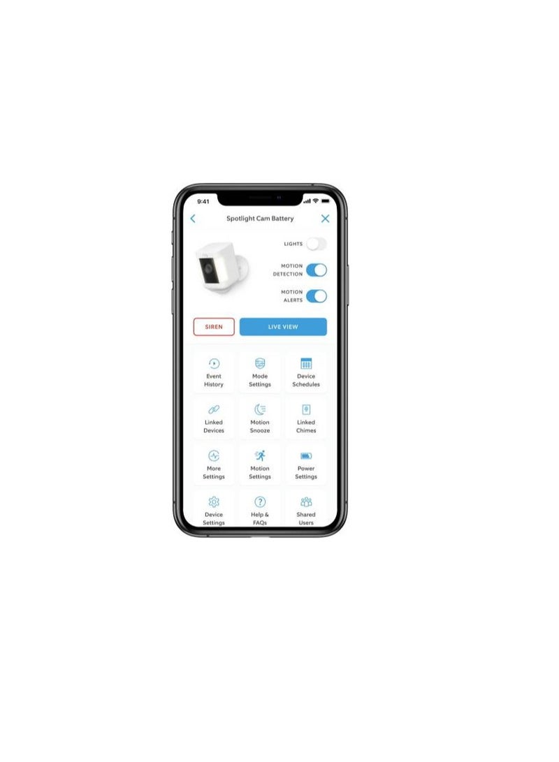 رينج كاميرا مراقبة خارجية لاسلكية تعمل بالبطارية Spotlight Cam Plus - Image 2