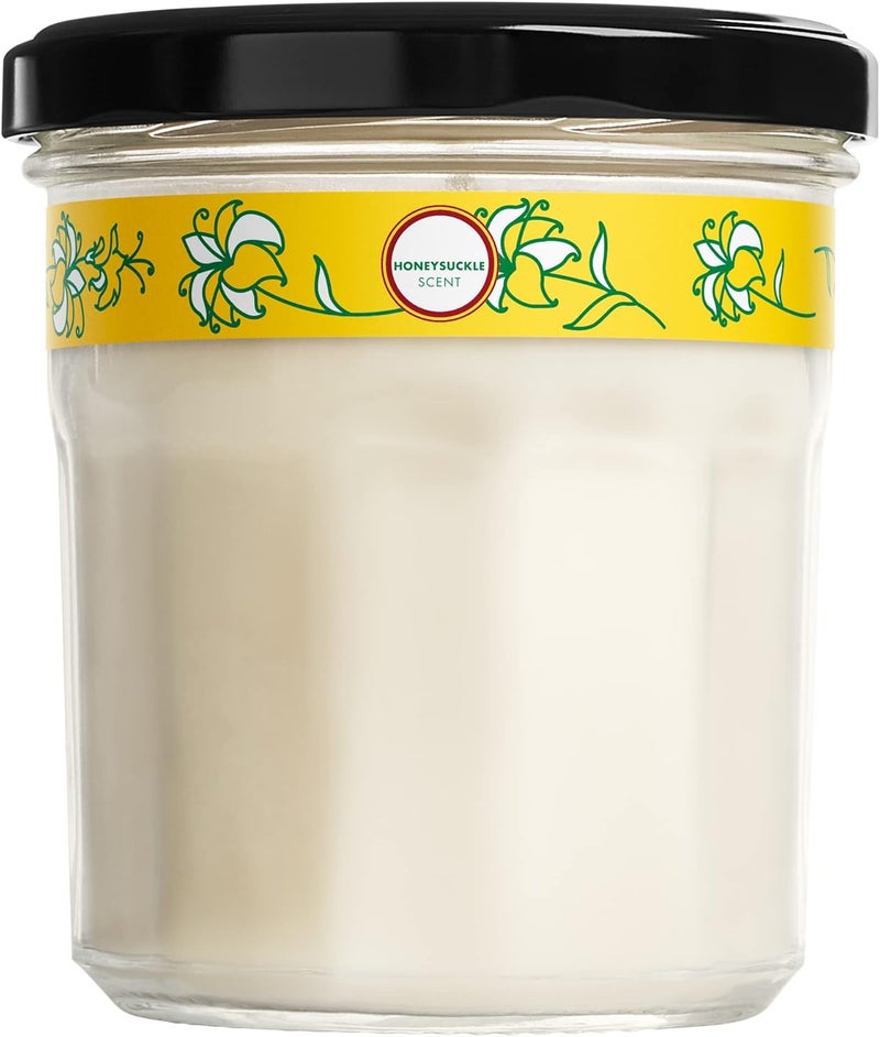 Mrs. Meyer's Scented Soy Aromatherapy Candle, 35 Hour Burn Time, Made with Soy Wax and Essential Oils, Honeysuckle, 7.2 oz - Image 1