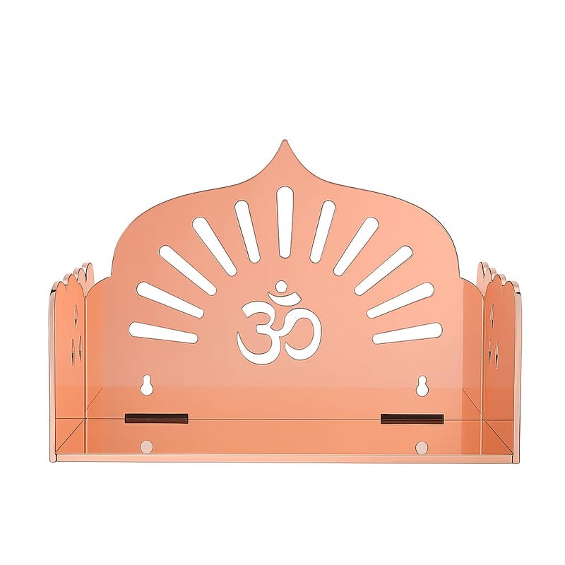 Fliptic معبد أكريليك خشبي صغير DIY || معبد بويا مثبت على الحائط، تشطيب لامع للمنزل، المكتب، المتجر || معبد خشبي صغير مثبت على الحائط || اصنعه بنفسك (وردي ذهبي) - Image 5