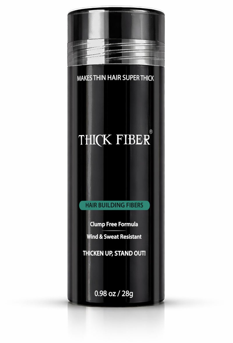 THICK FIBER Hair Fibers Hair Powder for Thinning Hair 28g Bottle Makes Thin Hair Look Thicker in Seconds Hair Loss Concealer For Women Men Black - Image 2