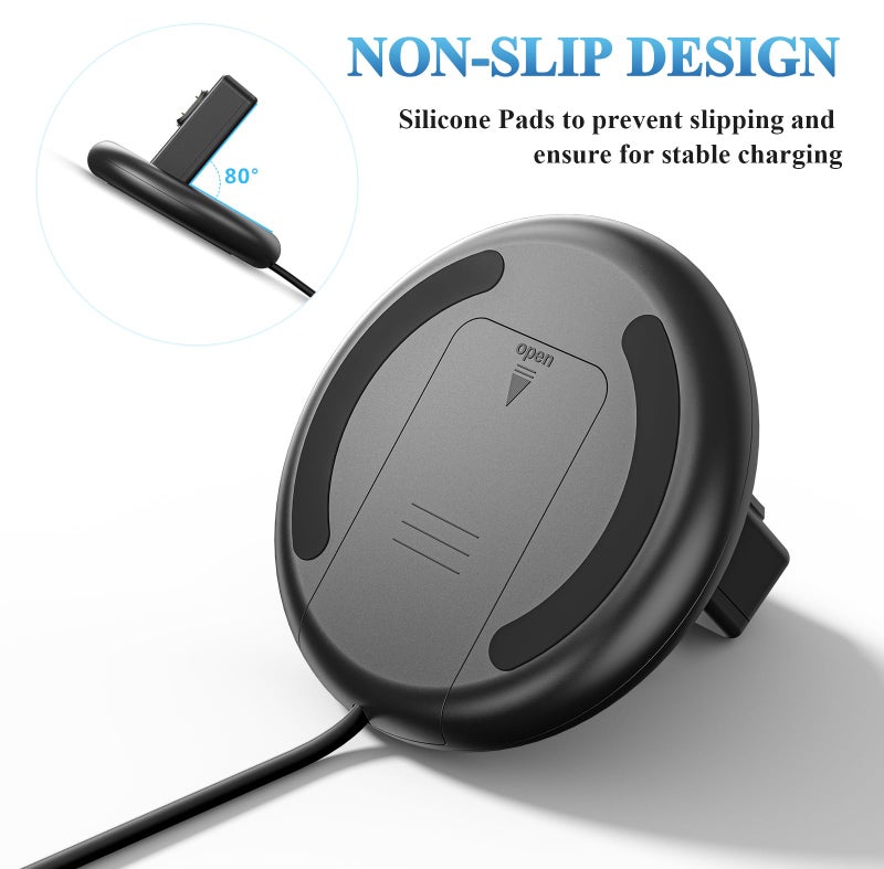 AK Charger for Fitbit Charge 6 / Charge 5 / Luxe, Anti-Slip Charging Stand Dock with USB Fast Charger Cable Cord,4.4ft/135cm - Image 5